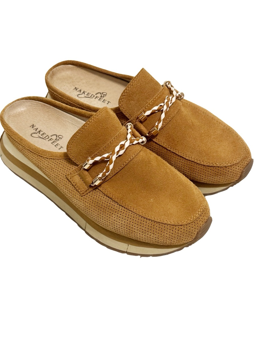 Naked Feet Polo Brown Platform Sneaker Mule 7